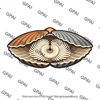 Brachiopod shell open