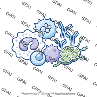Immune system component icon set