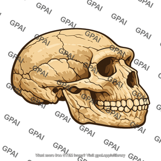 Homo neanderthalensis skull