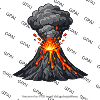 Volcano erupting