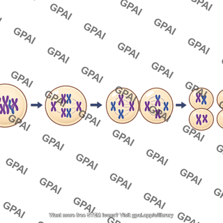 Meiosis sequence to four haploid cells