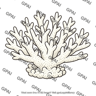 Coral bleached branching