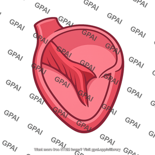 Ventricle with ridge