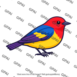 Bright plumaged bird