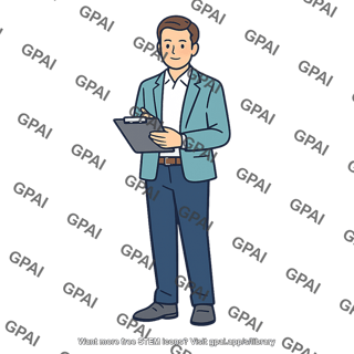 Professional man with clipboard