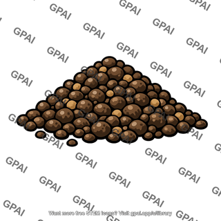 Fertilizer dark organic granules
