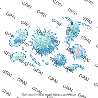 Plankton with miniature crustaceans