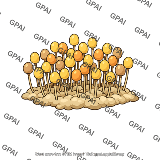 Slime mold sporangia