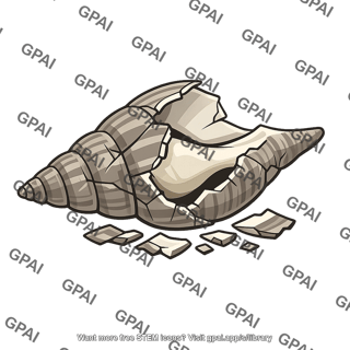 Whelk shell broken