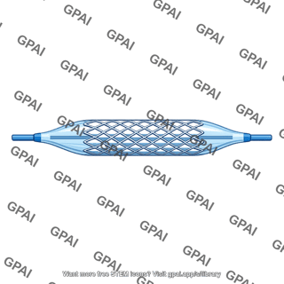 Stent around balloon