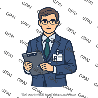 Businessman with clipboard