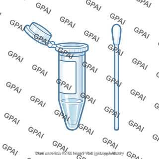 Pcr test tube with label and swab