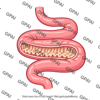 Small intestine cutaway folds