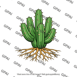Cactus with roots