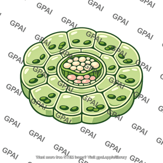 Bundle sheath cell around leaf vein