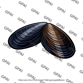 Mussel bivalve pair
