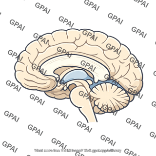 Human brain midsagittal section