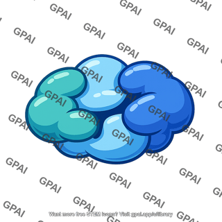 Stylized blue cloud