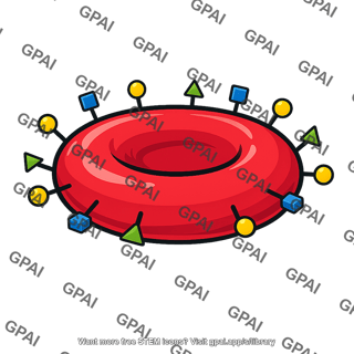 Red blood cell with surface carbohydrates