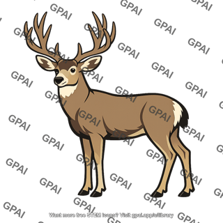 Mule deer antlered male