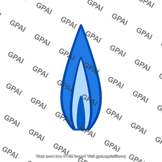 Laboratory gas burner flame