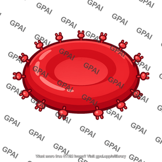 Blood group b red blood cell