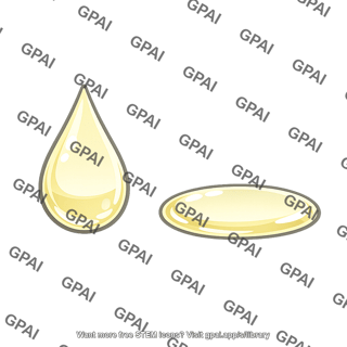 Yellow liquid droplet
