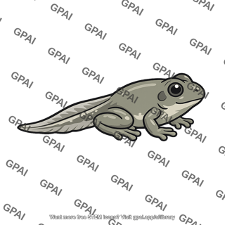 Gray tree frog tadpole metamorphosing
