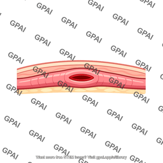 Superficial blood vessel vasoconstricted