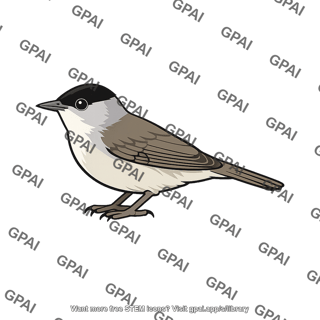 Blackcap warbler male