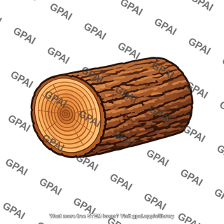 Log segment with bark