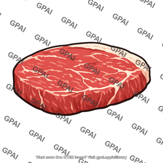 Raw beef steak