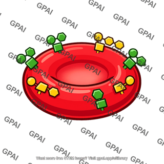 Blood type ab red blood cell
