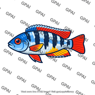Male cichlid fish