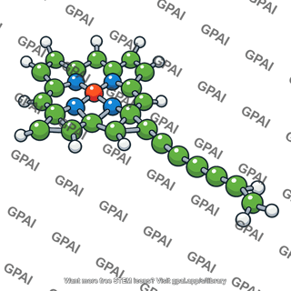 Chlorophyll molecule 3d