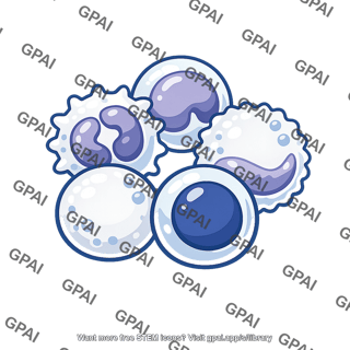 Immune system white blood cell cluster
