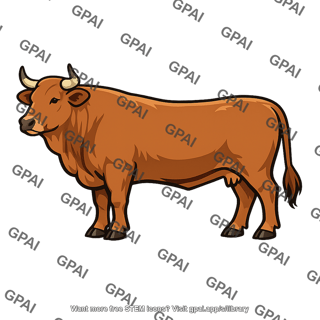 Cattle brown horned dewlap