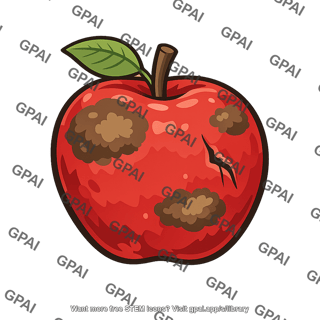 Apple damaged