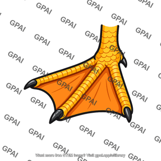 Water bird foot webbed