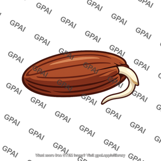 Date palm seed germinated