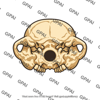 Hominin skull foramen magnum inferior