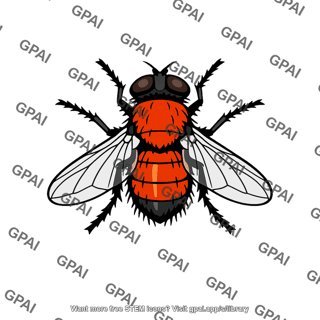 Red tachinid fly
