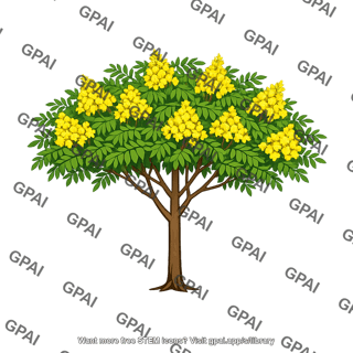Golden rain tree flowering