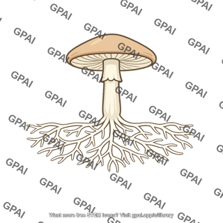 Basidiomycete with mycelium