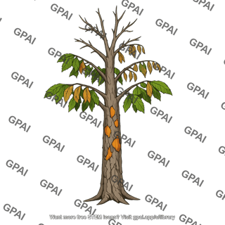 Chestnut tree blighted