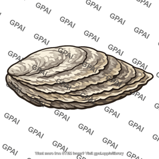 Oyster closed side view