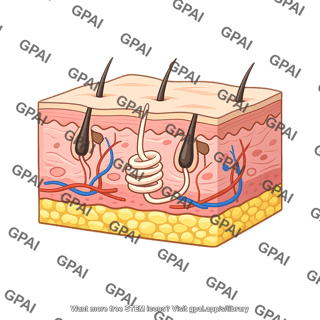 Skin with appendages