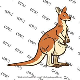 Female kangaroo with pouch