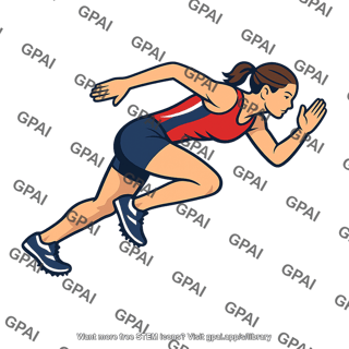 Woman sprinter