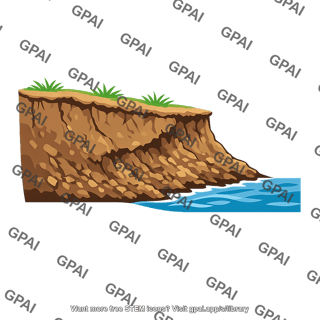 Eroded stream bank